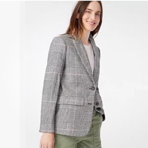 J. Crew Women’s Boyfriend Blazer In Plaid Italian  Wool Size 4
